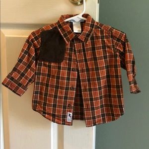 Janie and Jack Baby Boy Plaid Button Down